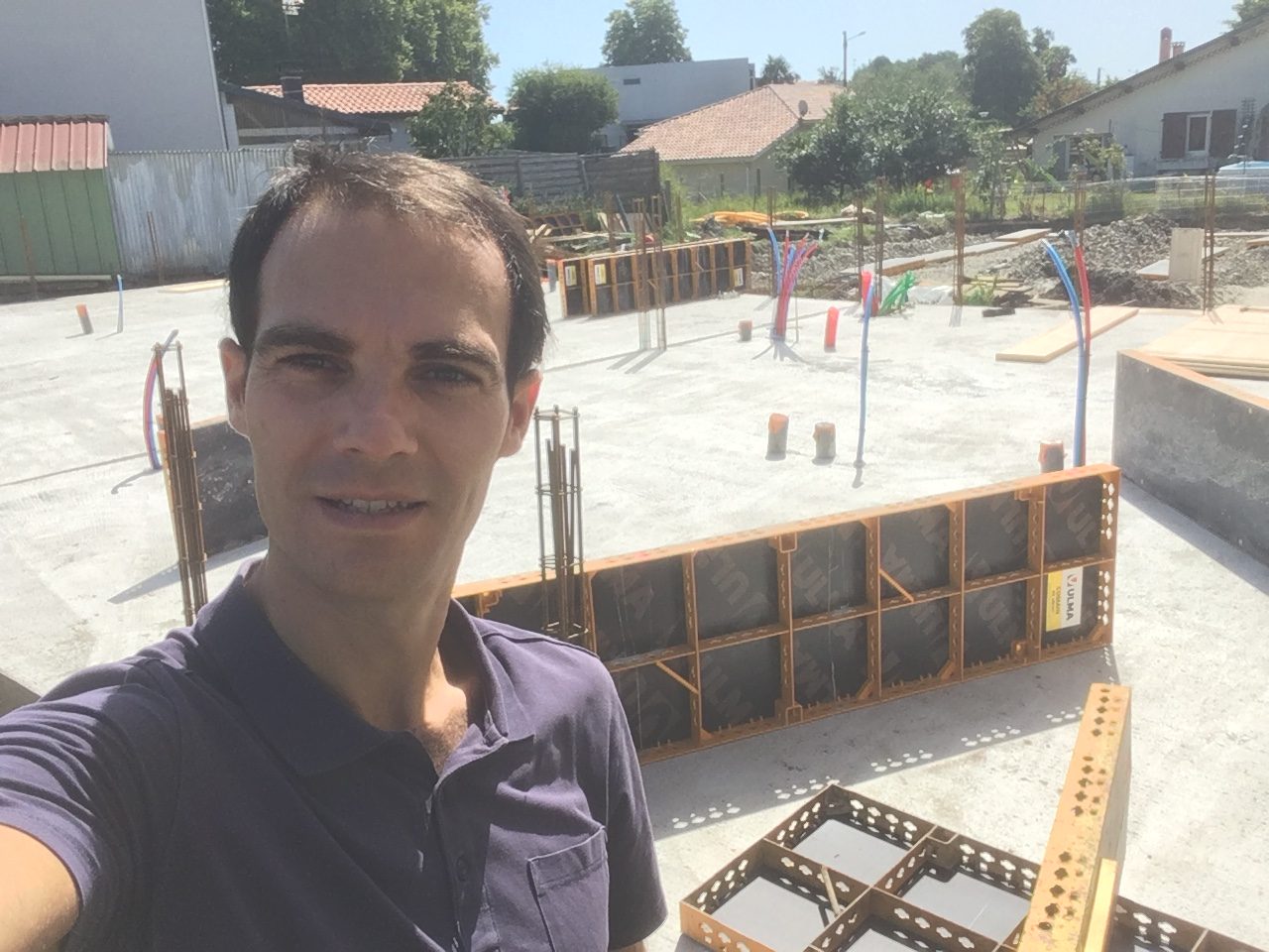 Travaux sur un projet locatif de construction e 3 maisons dans les landes